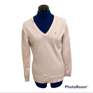 Light pink light weight size medium Tommy Hilfiger v neck long sleeve sweater